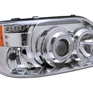 ANZO 95-01 EXPLORER PROJECTOR 1 PC CHROME CLEAR AMBER HEADLIGHTS
