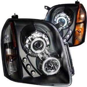 ANZO 07-14 YUKON/YUKON XL/DENALI PROJECTOR HALO BLACK CLEAR AMBER(CCFL)HEADLIGHTS DRIVE/PASS