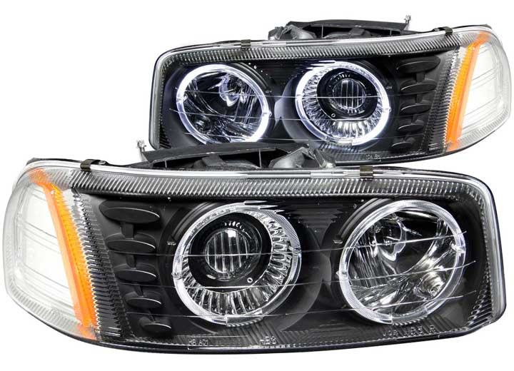 ANZO 00-06 SIERRA CLASSIC PROJECTOR WITH HALO BLACK HEADLIGHTS DRIVER/PASSENGER
