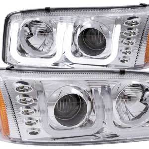ANZO 99-06 SIERRA/DENALI/07 CLASSIC/00-06 YUKON/DENALI HEADLIGHT PROJECTOR W/U-BAR CH DRIVE/PASS