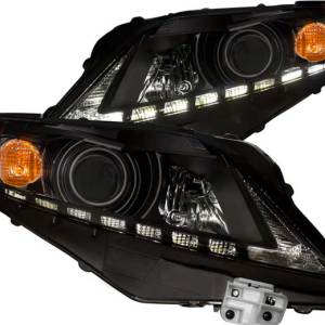 ANZO 10-12 RX350 PROJECTOR HEADLIGHTS W/ U-BAR BLACK CLEAR