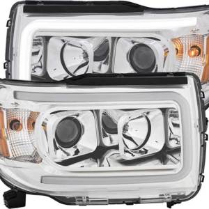 ANZO 15-19 CANYON PROJECTOR HEADLIGHTS W/PLANK STYLE DESIGN CHROME W/AMBER