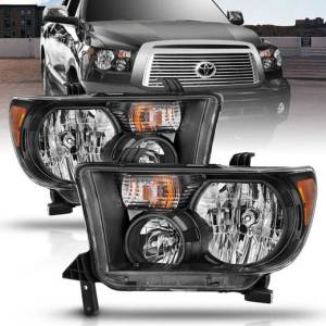 ANZO 07-13 TUNDRA CRYSTAL HEADLIGHT BLACK AMBER