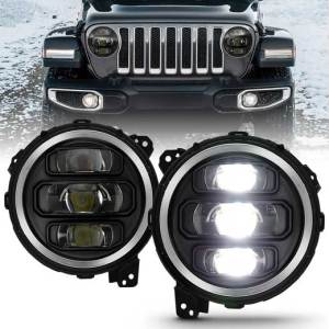ANZO 18-19 WRANGLER FULL LED PROJECTORHL BLACK