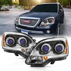ANZO 07-08 ACADIA CRYSTAL HEADLIGHT CHROME AMBER(OE)