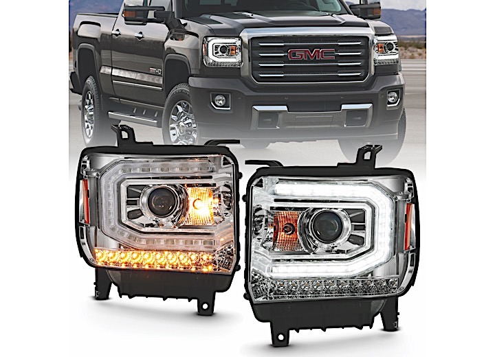 ANZO 16-19 SIERRA 1500 W/ FACTORY HID BULBS PROJECTOR HEADLIGHTS