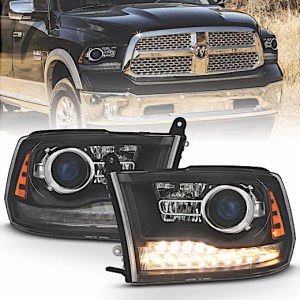 ANZO 09-18 RAM 1500/2500/3500 PROJECTOR HDLGHT PLANK STYLE HALO W/SWITCHBACK /MATTE BLACK (OE STYLE)