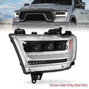 ANZO 19-20 RAM 1500 TRADESMAN LED PROJECTOR HEADLIGHTS PLANK STYLE W/SEQUENTIAL BLACK(DIRVER SIDE ONLY)