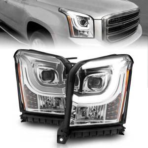ANZO 15-17 YUKON & XL PROJECTOR HEADLIGHTS W/LIGHT BAR CHROME HOUSING