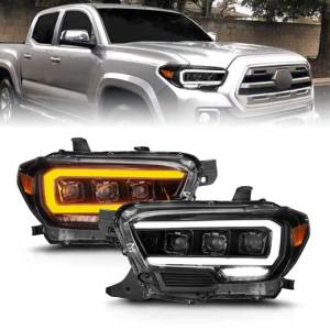 ANZO 16-23 TACOMA SR FULL LED PROJECTOR HEADLIGHTS W/LIGHT BAR BLACK HOUSING