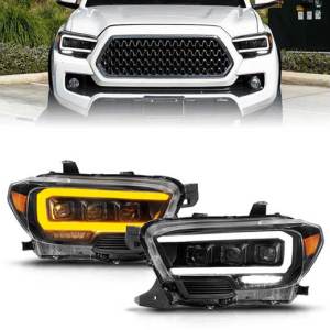 ANZO 16-23 TACOMA TRD SPRT FULL LED PRJCTR HDLIGHTS W/LIGHT BAR BLACK HOUSING