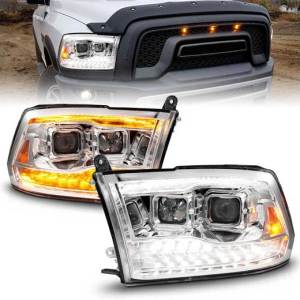 ANZO 09-18 RAM 1500/2500/3500 PROJECTOR HEADLIGHT CHROME AMBER