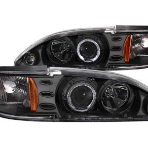 ANZO 94-98 MUSTANG HEADLIGHTS PROJECTOR 1PC WITH LED HALO BLACK