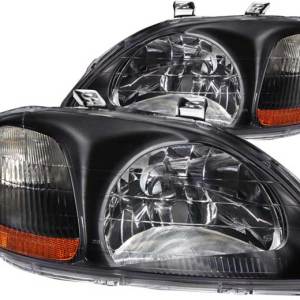 ANZO 96-98 CIVIC HEADLIGHTS CRYSTAL BLACK