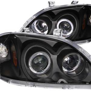 ANZO 96-98 CIVIC HEADLIGHTS PROJECTOR WITH HALO BLACK