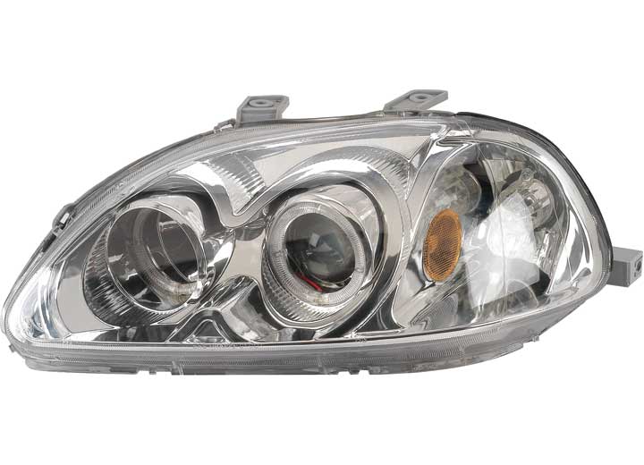 ANZO 96-98 CIVIC HEADLIGHTS PROJECTOR WITH HALO CHROME DRIVER/PASSENGER