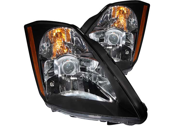 ANZO 03-05 NISSAN 350Z HEADLIGHTS CRYSTAL BLACK DRIVER/PASSENGER