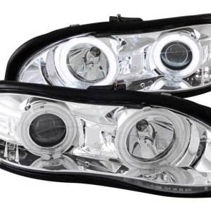 ANZO 98-02 CAMARO HEADLIGHTS PROJECTOR WITH HALO/CHROME CLEAR WITH AMBER REFLECTORS