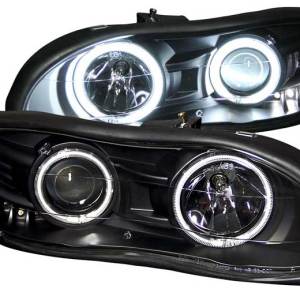 ANZO 98-02 CAMARO HEADLIGHTS PROJECTOR WITH HALO/BLACK CLEAR WITH AMBER REFLECTORS DRIVE/PASS