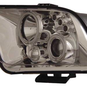 ANZO 05-09 MUSTANG HEADLIGHTS PROJECTOR WITH HALO/CHROME CLEAR WITH AMBER REFLECTORS