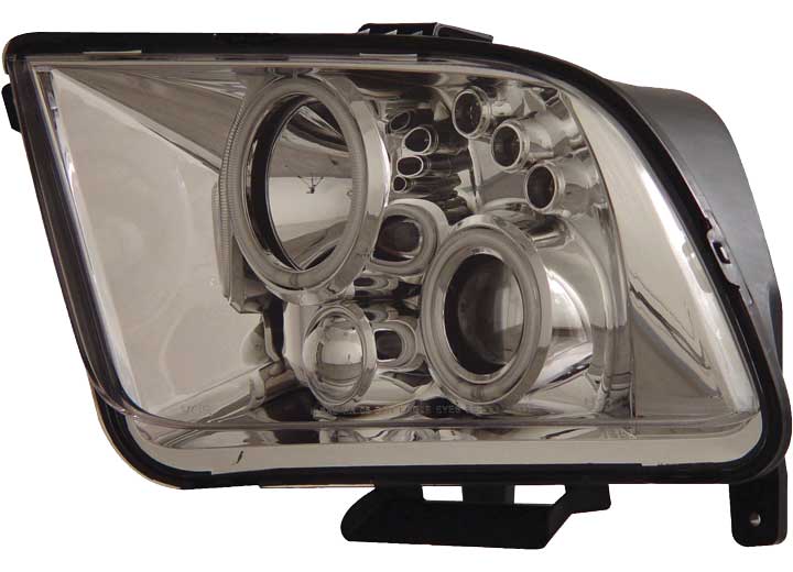 ANZO 05-09 MUSTANG HEADLIGHTS PROJECTOR WITH HALO/CHROME CLEAR WITH AMBER REFLECTORS