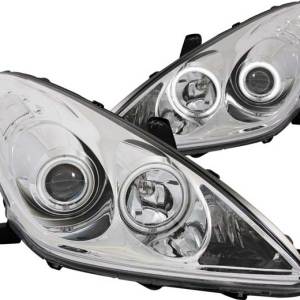 ANZO 05-06 ES 300/330 HEADLIGHTS PROJECTOR WITH HALO/CHROME CLEAR WITH AMBER REFLECTO DRIVE/PASS