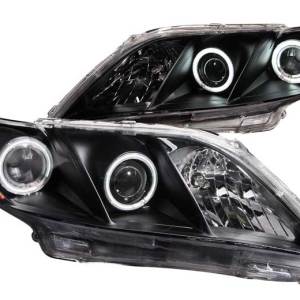 ANZO 07-09 CAMRY HEADLIGHTS PROJECTOR WITH HALO/BLACK CLEAR WITH AMBER REFLECTORS DRIVE/PASS