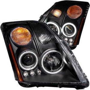ANZO 07-12 NISSAN SENTRA PROJECTOR BLACK CLEAR W/AMBER REFLECTORS HEADLIGHTS DRIVE/PASS