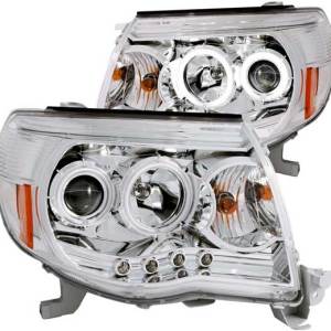 ANZO 05-11 TACOMA CHROME CLEAR PROJECTOR WITH HALOS HEADLIGHTS DRIVER/PASSENGER