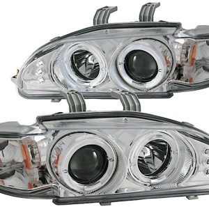 ANZO 92-95 HONDA CIVIC PROJECTOR 1PC WITH HALO CHROME HEADLIGHTS
