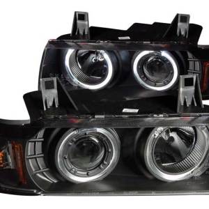 ANZO 92-98 BMW 3 SERIES/E36 1 PC PROJECTOR G2 HALO BLACK CLEAR AMBER HEADLIGHTS DRIVE/PASS