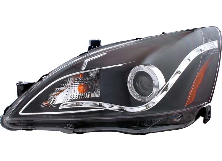 ANZO 05-07 HONDA ACCORD PROJECTOR HALO BLACK CLEAR R8 STYLE HEADLIGHTS DRIVE/PASS
