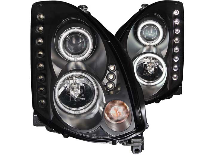 ANZO 03-05 G35 PROJECTOR HALO BLACK CLEAR W/CCFL(HID COMPATIBLE)HEADLIGHTS DRIVE/PASS