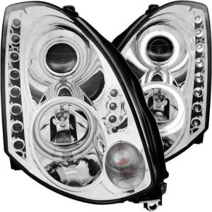 ANZO 03-05 G36 PROJECTOR HALO CHROME CLEAR W/CCFL(HID COMPATIBLE)HEADLIGHTS DRIVE/PASS