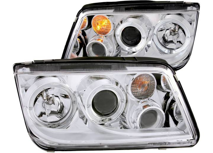 ANZO 99-05 JETTA PROJECTOR HALO CHROME CLEAR W/CCFL HEADLIGHTS DRIVER/PASSENGER
