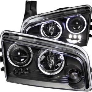 ANZO 06-10 CHARGER PROJECTOR HALO BLACK CLEAR HEADLIGHTS DRIVER/PASSENGER