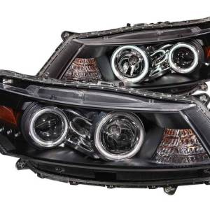 ANZO 08-12 ACCORD PROJECTOR HALO BLACK CLEAR CCFL HEADLIGHTS DRIVER/PASSENGER