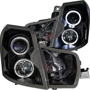 ANZO 03-07 CADILLAC CTS PROJECTOR HALO BLACK CLEAR HEADLIGHTS DRIVER/PASSENGER