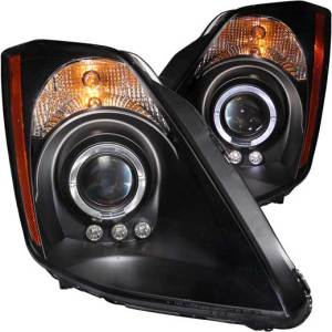 ANZO 03-05 NISSAN 350Z PROJECTOR HALO BLACK CLEAR HEADLIGHTS