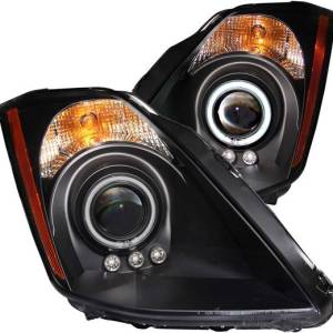 ANZO 03-05 NISSAN 350Z PROJECTOR HALO BLACK CLEAR(CCFL)HEADLIGHTS DRIVER/PASSENGER