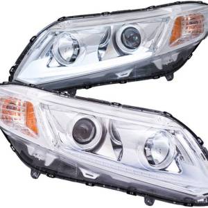 ANZO 12-13 CIVIC 2/4DR 2013 CIVIC 2/4DR PROJECTOR W/ PLANK STYLE DESIGN CHROME CLEAR HEADLIGHTS