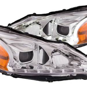 ANZO 13-14 ALTIMA PROJECTOR HEADLIGHTS W/ PLANK STYLE DESIGN CHROME CLEAR