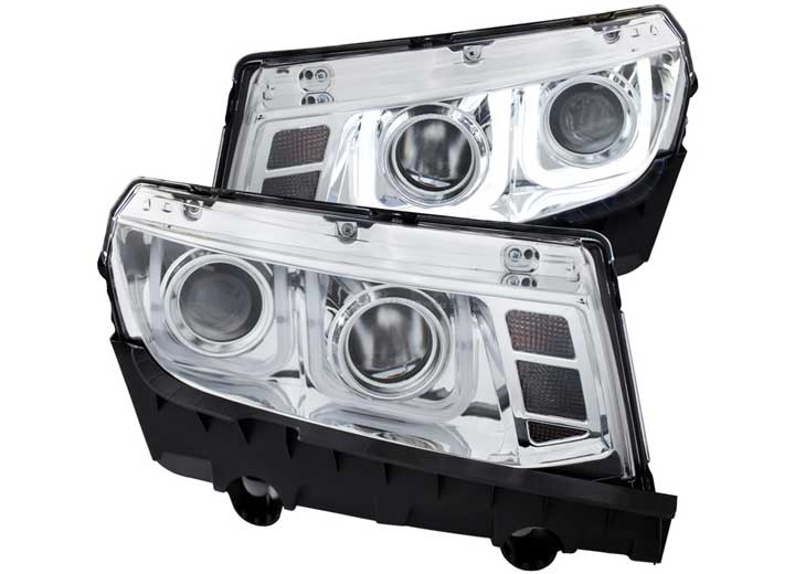 ANZO 14-15 CAMARO PROJECTOR HEADLIGHTS W/U-BAR CHROME CLEAR DRIVER/PASSENGER