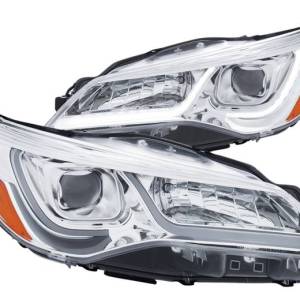 ANZO 15-16 CAMRY 4DR PROJECTOR HEADLIGHTS W/PLANK STYLE DESIGN CHROME W/AMBER DRIVE/PASS