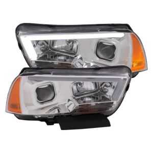 ANZO 11-14 CHARGER PROJECTOR HEADLIGHTS W/PLANK STYLE DESIGN CHROME