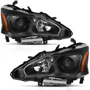 ANZO 13-15 ALTIMA 4DR PROJECTOR HEADLIGHT BLACK AMBER