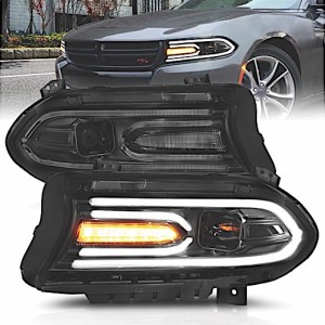 ANZO 15-18 CHARGER PROJECTOR HEADLIGHTS PLANK STYLE BLACK