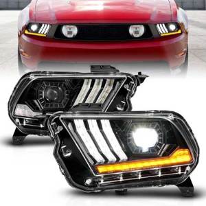 ANZO 10-14 MUSTANG FULL LED PROJECTOR HEADLIGHTS W/SEQUENTIAL LIGHT TUBE