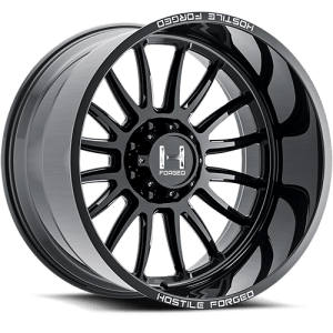 HOSTILE FORGED HF15 PHANTOM GLOSS BLACK 30x14 8-165 -76MM 125.2MM