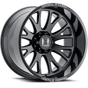 HOSTILE FORGED HF18 THRONE GLOSS BLACK 28x14 8-170 -76MM 125.2MM
